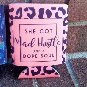 Cheetah Print Quote Can Cooler